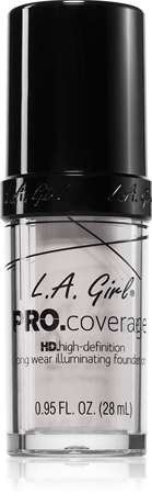 L.A. Girl Cosmetics PRO. Coverage озаряващ течен фон дьо тен