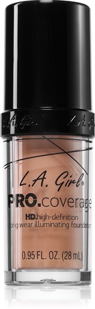 L.A. Girl Cosmetics PRO. Coverage озаряващ течен фон дьо тен