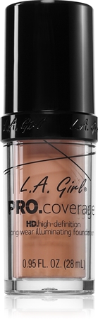 L.A. Girl Cosmetics PRO. Coverage озаряващ течен фон дьо тен