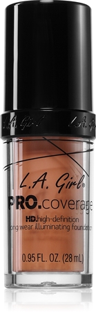 L.A. Girl Cosmetics PRO. Coverage озаряващ течен фон дьо тен