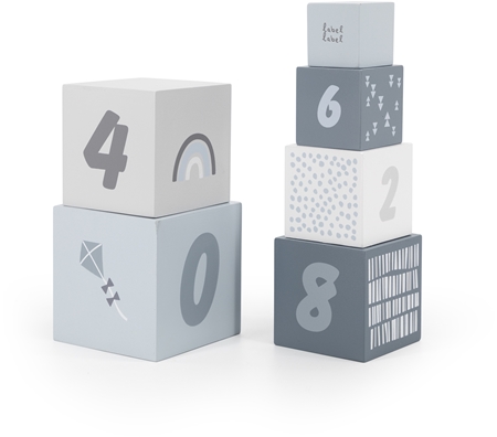 Label Label Stacking Blocks Numbers byggeklodser af træ
