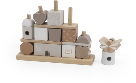 Label Label Stacking Blocks House cubos de madera