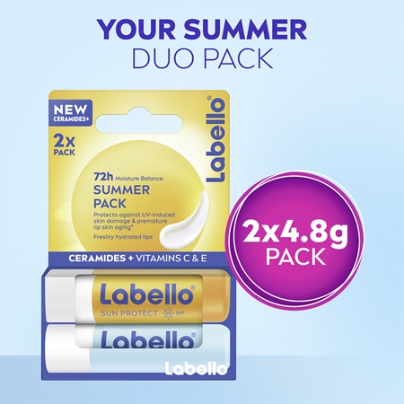 Labello Sun & Aftersun conditionnement avantageux lèvres