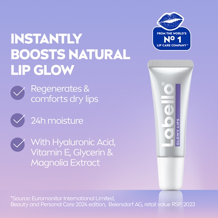 Labello Glowy Lips Moisturizing Lip Balm with hyaluronic acid