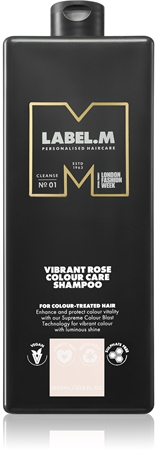 label.m Vibrant Rose Colour Care Shampoo hidratáló sampon festett vagy melírozott hajra