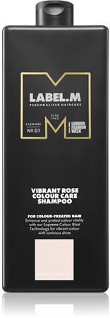 label.m Vibrant Rose Colour Care Shampoo champô hidratante para cabelo pintado e com madeixas