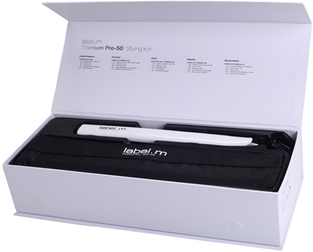 label.m Electrical Titanium Pro-50 White Hair Straightener