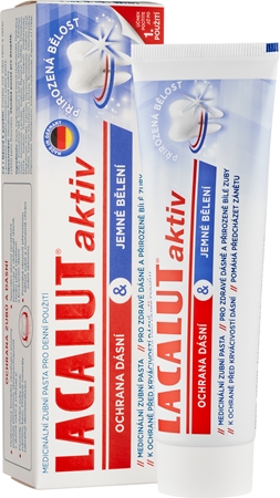 Lacalut Aktiv избелваща паста за зъби за здрави зъби и венци