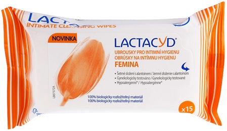 Lactacyd Femina ubrousky pro intimní hygienu