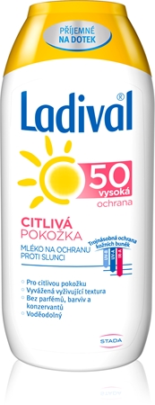 Ladival Citlivá Pokožka mléko na opalování SPF 50