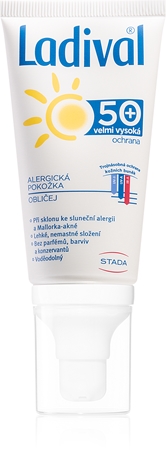 Ladival Allergic Skin Lotiune protectie gel crema impotriva alergie la soare pentru fata, gat si piept