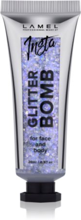 LAMEL Insta Glitter Bomb: Quick-Dry Holographic Face & Body Glitter Gel |  Long-Lasting Shine & Effortless Removal | Perfect Face Glitter Makeup 