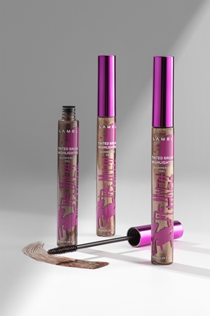 LAMEL The Myth of Utopia Tinted Brow Highlighter gel para cejas con purpurina