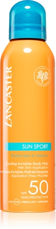 Lancaster Sun Sport Cooling Invisible Body Mist hűsítő permet a testre napozáshoz SPF 50