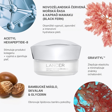 LANCER GRAVITY DEFYING Eye Cream zpevňující oční krém s liftingovým efektem