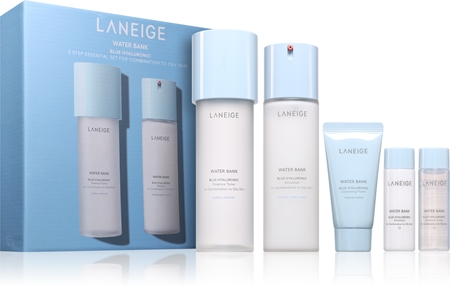 LANEIGE Water Bank Blue Hyaluronic 2-Step Essentials Set for Combination to Oily Skin dovanų rinkinys moterims