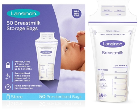 Lansinoh Breastfeeding Breastmilk Storage Bags bolsa para guardar la leche materna