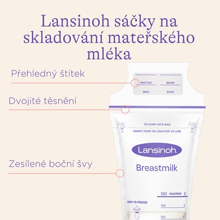 Lansinoh Breastfeeding Breastmilk Storage Bags sáček na uchování mateřského mléka
