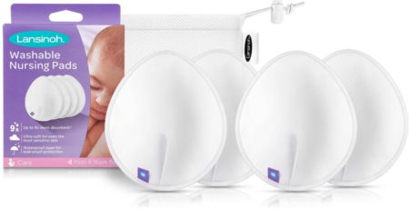 Lansinoh Breastfeeding Washable Nursing Pads текстильні лактаційні прокладки 4 шт
