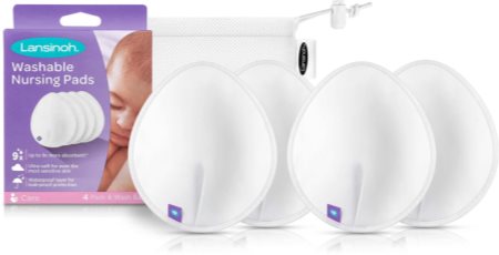 Lansinoh Breastfeeding Washable Nursing Pads discos de lactancia de tela 4 uds