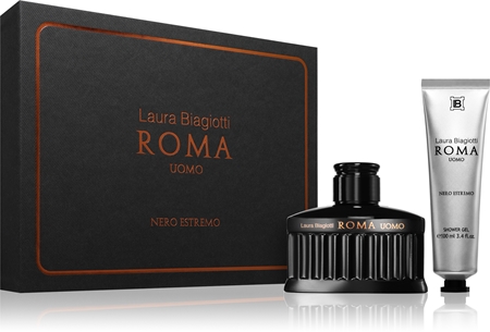 Laura Biagiotti Roma Uomo Nero Estremo zestaw upominkowy dla mężczyzn