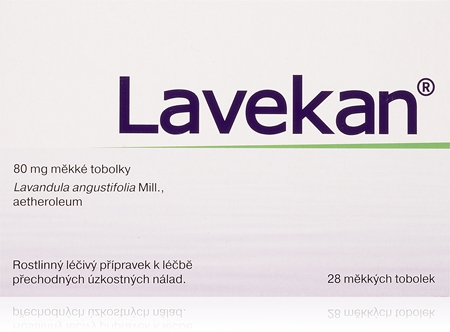 Lavekan Lavekan 80mg měkké tobolky k léčbě přechodných úzkostných stavů