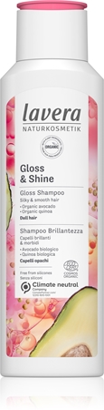 Lavera Gloss & Shine jemný čisticí šampon pro lesk a hebkost vlasů