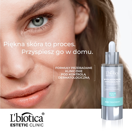 L’biotica Estetic Clinic Acid Treatment pielęgnacja odnawiająca na noc o działaniu wygładzającym