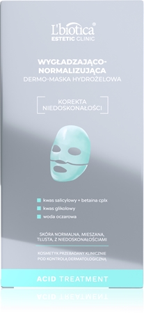 L’biotica Estetic Clinic Acid Treatment intenzivní hydrogelová maska s vyhlazujícím efektem