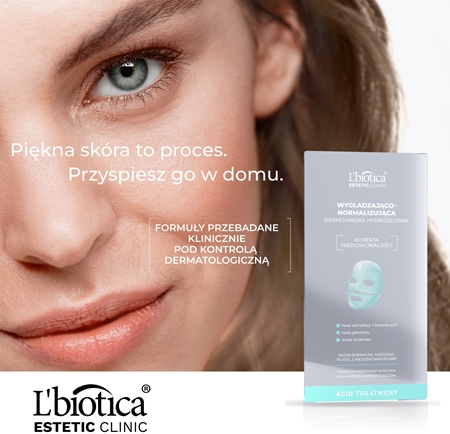 L’biotica Estetic Clinic Acid Treatment maska hydrożelowa o intensywnym działaniu o działaniu wygładzającym