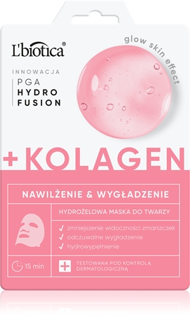 L’biotica PGA Hydro Fusion + Collagen intenzivní hydrogelová maska s vyhlazujícím efektem