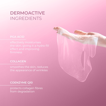 L’biotica PGA Hydro Fusion + Collagen Intensive Hydrogel Mask with smoothing effect