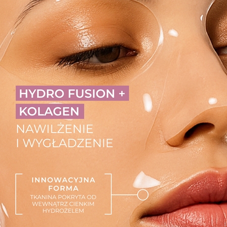 L’biotica PGA Hydro Fusion + Collagen maska hydrożelowa o intensywnym działaniu o działaniu wygładzającym
