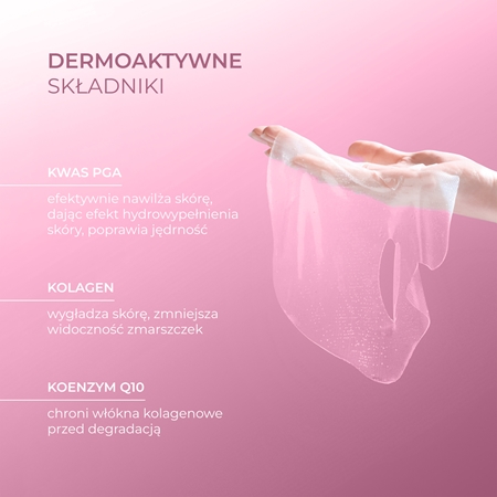 L’biotica PGA Hydro Fusion + Collagen maska hydrożelowa o intensywnym działaniu o działaniu wygładzającym