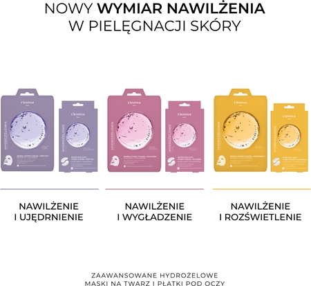 L’biotica PGA Hydro Fusion + Collagen maska hydrożelowa o intensywnym działaniu o działaniu wygładzającym