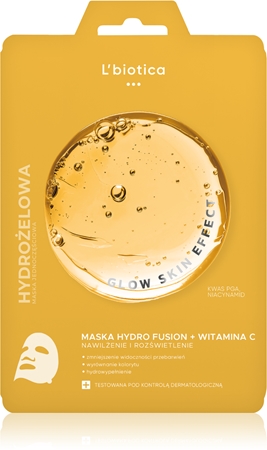 L’biotica PGA Hydro Fusion + Vitamin C Intensive Hydrogel Mask with a brightening effect
