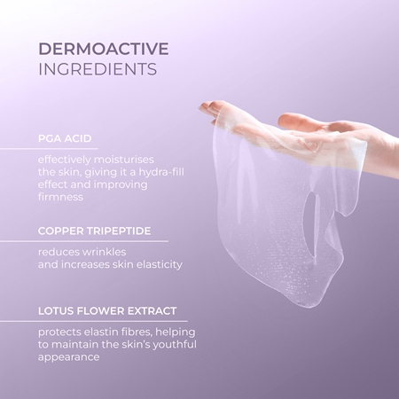 L’biotica PGA Hydro Fusion + Peptides Intensive Hydrogel Mask to even out skin tone