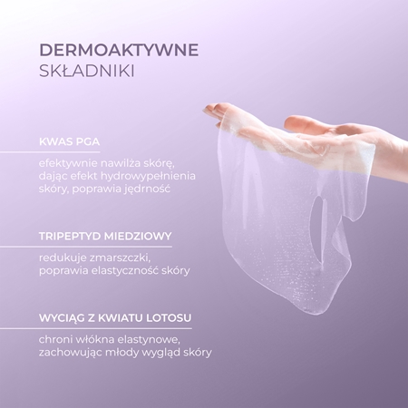L’biotica PGA Hydro Fusion + Peptides maska hydrożelowa o intensywnym działaniu do ujednolicenia kolorytu skóry