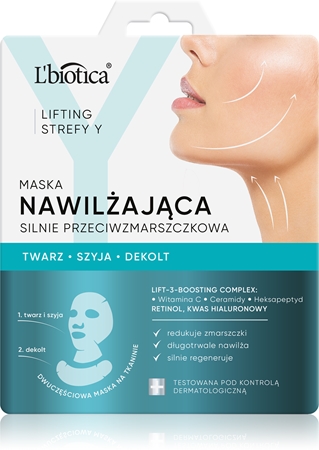 L’biotica Lifting Y Zone Hydrating Face Mask with anti-wrinkle effect