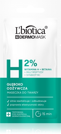 L’biotica DermoMask H 2% maschera di nutrimento profondo per il viso