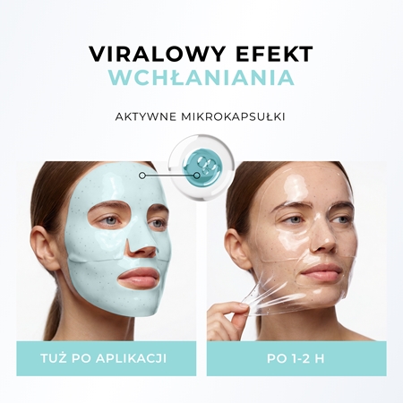 L’biotica Transforming Collagen Mask with CICA and Azulene in Microcapsules maseczka kolagenowa przeciw zaczerwienieniom skóry