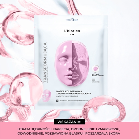 L’biotica Transforming Collagen Mask with PDRN in Microcapsules maseczka kolagenowa ujędrniający skórę