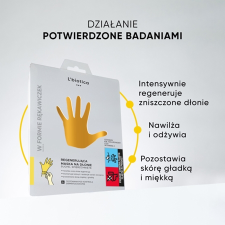 L’biotica Regenerating Hand Mask regenerująca maska do rąk w postaci rękawic