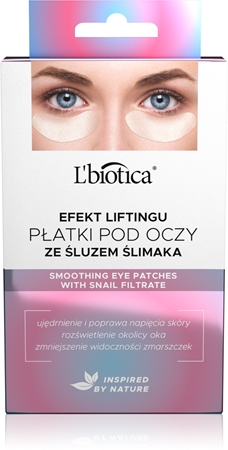 L’biotica Eye Patches Rejuvenating vyhlazující oční maska se šnečím extraktem