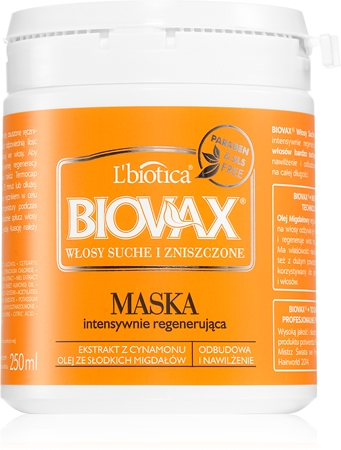 L’biotica Biovax Dry Hair Herstellende en Hydraterende Masker voor Droog en Beschadigd Haar