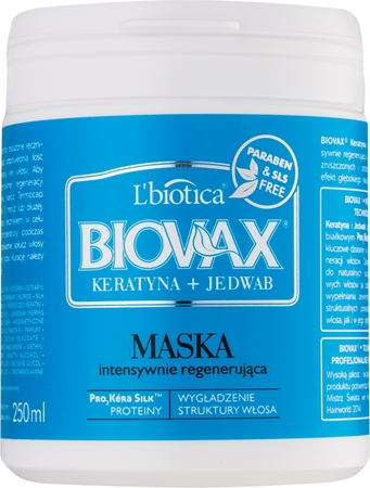 L’biotica Biovax Keratin & Silk regeneracijska maska za grobe lase