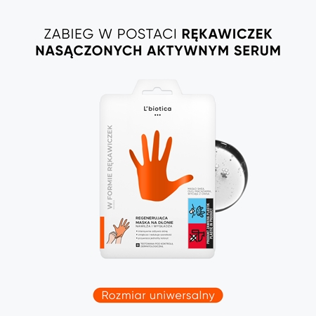 L’biotica Masks regenerująca maska do rąk w postaci rękawic