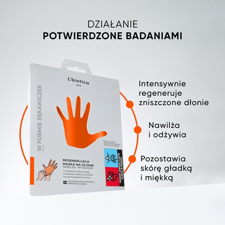 L’biotica Masks regenerująca maska do rąk w postaci rękawic