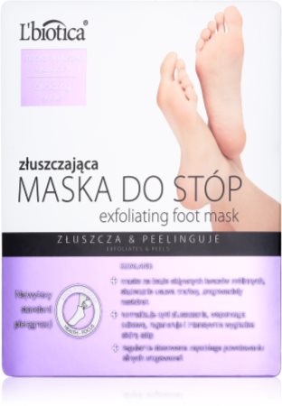 L’biotica Masks exfoliačné ponožky pre zjemnenie a hydratáciu pokožky nôh