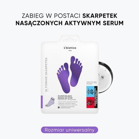 L’biotica Masks skarpetki złuszczające do stóp nawilżająco-zmiękczające